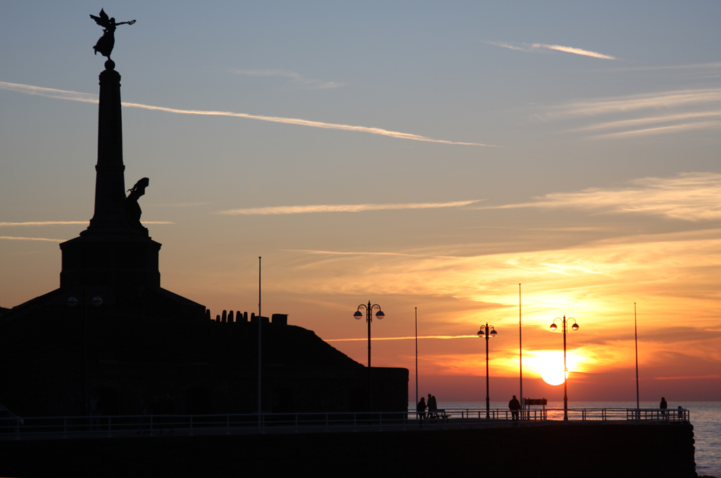 Aberystwyth Sunset over the sea