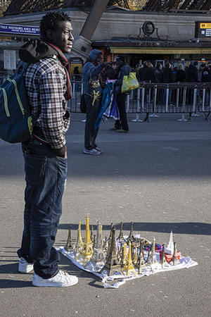 Street seller in Paris.